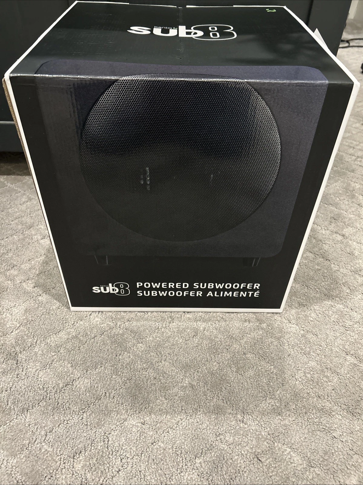Kanto SUB8V Sealed Powered Subwoofer   300W Peak Power   8" Woofer   Matte Black