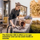 Karcher WD 4 5 3 Gal  Wet/Dry Vacuum w/ Attachments   1100W   2025 Edition