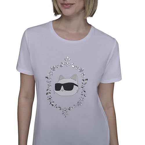 Karl Lagerfeld Womens Short Sleeve Soft Everyday Logo T Shirt