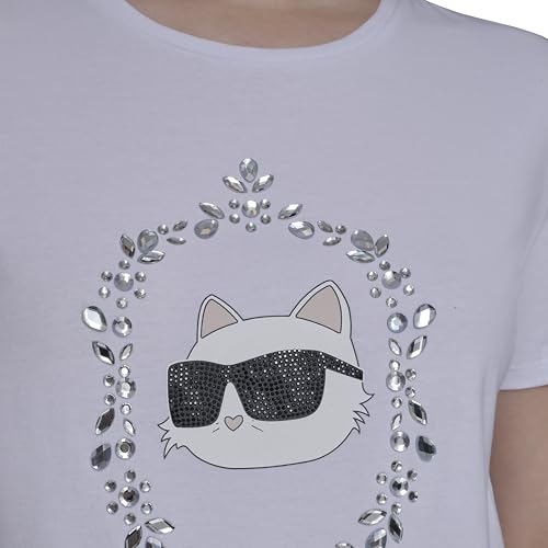 Karl Lagerfeld Womens Short Sleeve Soft Everyday Logo T Shirt