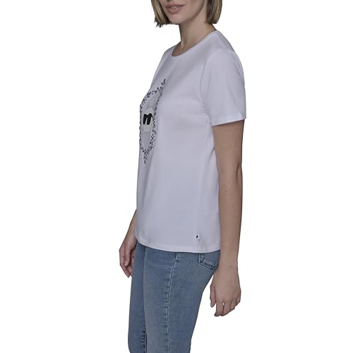 Karl Lagerfeld Womens Short Sleeve Soft Everyday Logo T Shirt