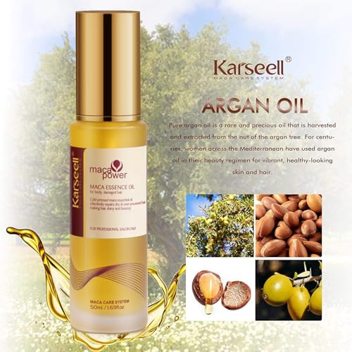 Karseell Collagen Hair Treatment Deep Repair Conditioning All Hair Types 16 90 oz 500ml Argan Oil Hair Serum for Dry Damaged Hair 50ml