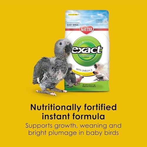 Kaytee Exact Hand Feeding Pet Bird Baby Food For Parrots  Parakeets  Lovebirds  Cockatiels  Conures  Cockatoos  and Macaws  5 Pound