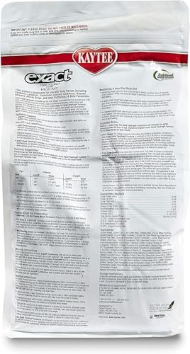 Kaytee Exact Hand Feeding High Fat Formula Pet Bird Baby Food For Parrots  Parakeets  Lovebirds  Cockatiels  Conures  Cockatoos  and Macaws  5 Pound
