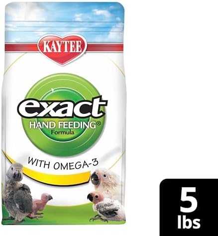 Kaytee Exact Hand Feeding Pet Bird Baby Food For Parrots  Parakeets  Lovebirds  Cockatiels  Conures  Cockatoos  and Macaws  5 Pound