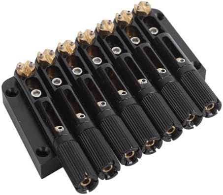 Keenso Guitar Bridge  Alloy Steel and Brass 7 Strings Electric Headless Replacement for Musicians with Enhanced Tonal Adjustment and Easy Installation  GA1127 