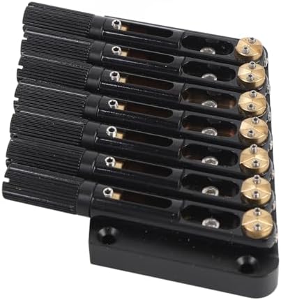 Keenso Guitar Bridge  Alloy Steel and Brass 7 Strings Electric Headless Replacement for Musicians with Enhanced Tonal Adjustment and Easy Installation  GA1127 