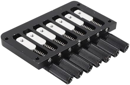 Keenso Guitar Bridge  Alloy Steel and Brass 7 Strings Electric Headless Replacement for Musicians with Enhanced Tonal Adjustment and Easy Installation  GA1127 