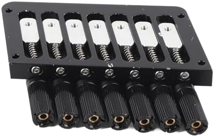 Keenso Guitar Bridge  Alloy Steel and Brass 7 Strings Electric Headless Replacement for Musicians with Enhanced Tonal Adjustment and Easy Installation  GA1127 