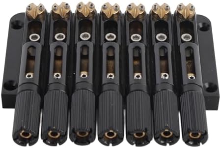 Keenso Guitar Bridge  Alloy Steel and Brass 7 Strings Electric Headless Replacement for Musicians with Enhanced Tonal Adjustment and Easy Installation  GA1127 
