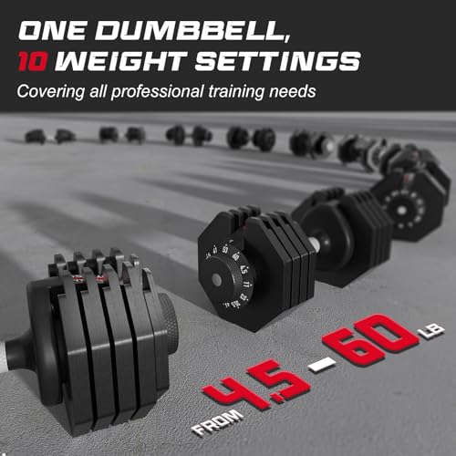 Keppi Adjustable Dumbbells Set 25lb/40lb/55lb/60lb  Anti Slip Metal Fast Adjust Weight Handle  Exercise & Fitness for Full Body Workout   Adjustable Dumbbell Series