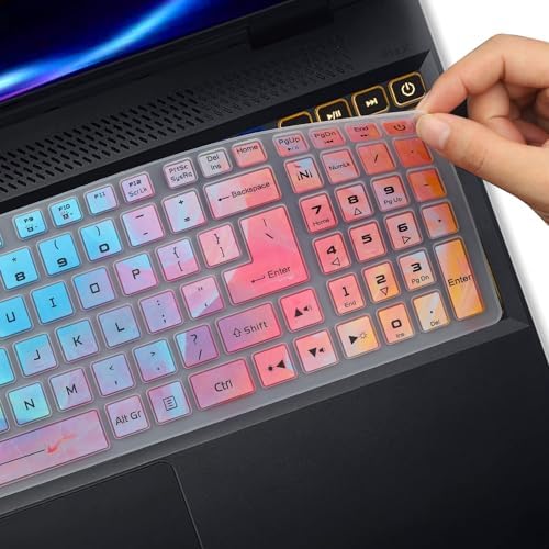 Keyboard Cover for Acer Nitro 5  Nitro 16  Nitro 17  Predator Helios 300 PH315 55/54/53/52 PH317 53/54  Nitro 5 AN515 58/57/56/54/55/45/43/44 AN517 54/53/51/52 Not Fit Nitro V15 V16  PH16 72 PH18 72 