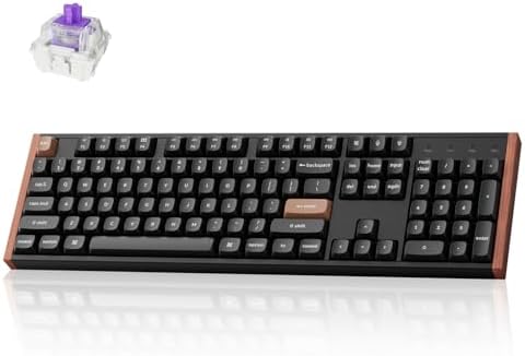 Keychron K10 HE Hall Effect Keyboard Wireless  Magnetic Switch Hot Swappable  Adjustable Actuation Rapid Trigger Mode with Aluminum   Wood Frame  Full Size Custom RGB for Mac Windows Linux   Black