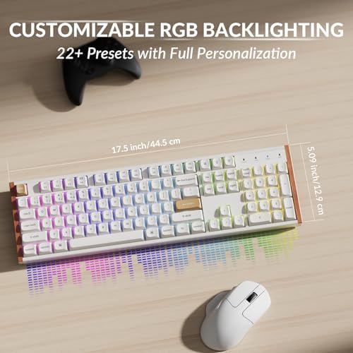 Keychron K10 HE Hall Effect Keyboard Wireless  Magnetic Switch Hot Swappable  Adjustable Actuation Rapid Trigger Mode with Aluminum   Wood Frame  Full Size Custom RGB for Mac Windows Linux   Black