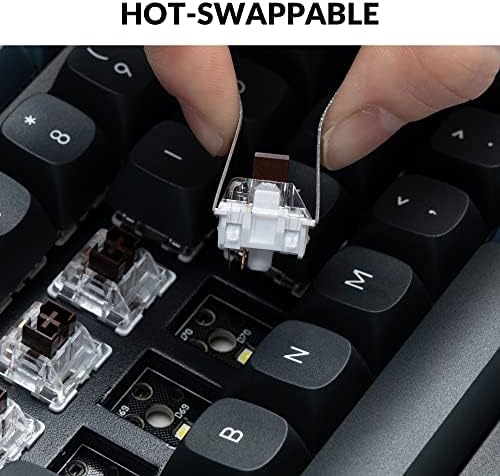 Keychron K10 Pro Wireless Custom Mechanical Keyboard  QMK/VIA Programmable Bluetooth/Wired White Backlight  Hot swappable Keychron K Pro Brown Switch   For Mac Windows Linux