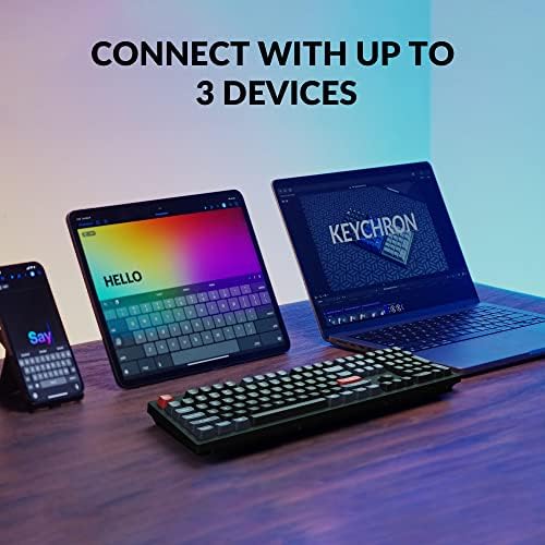 Keychron K10 Pro Wireless Custom Mechanical Keyboard  QMK/VIA Programmable Bluetooth/Wired White Backlight  Hot swappable Keychron K Pro Brown Switch   For Mac Windows Linux