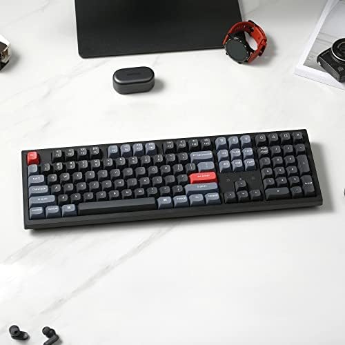 Keychron K10 Pro Wireless Custom Mechanical Keyboard  QMK/VIA Programmable Bluetooth/Wired White Backlight  Hot swappable Keychron K Pro Brown Switch   For Mac Windows Linux