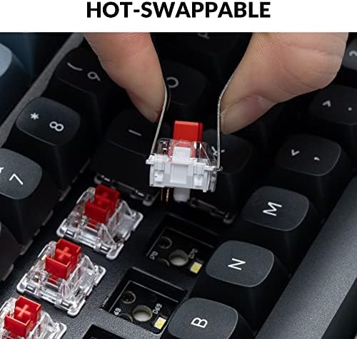 Keychron K10 Pro Wireless Custom Mechanical Keyboard  QMK/VIA Programmable Bluetooth/Wired White Backlight  Hot swappable Keychron K Pro Brown Switch   For Mac Windows Linux