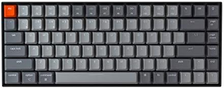 Keychron K2 75  Layout Bluetooth Wireless Mechanical Keyboard K Pro Brown Switch/White LED Backlit/USB C/Anti Ghosting/N Key Rollover  84 Keys Gaming Keyboard for Mac Windows Version 2