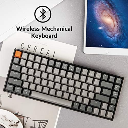Keychron K2 75  Layout Bluetooth Wireless Mechanical Keyboard K Pro Brown Switch/White LED Backlit/USB C/Anti Ghosting/N Key Rollover  84 Keys Gaming Keyboard for Mac Windows Version 2
