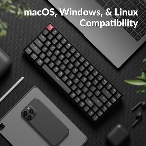 Keychron K2 75  Layout Bluetooth Wireless Mechanical Keyboard K Pro Brown Switch/White LED Backlit/USB C/Anti Ghosting/N Key Rollover  84 Keys Gaming Keyboard for Mac Windows Version 2