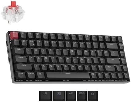 Keychron K2 75  Layout Bluetooth Wireless Mechanical Keyboard K Pro Brown Switch/White LED Backlit/USB C/Anti Ghosting/N Key Rollover  84 Keys Gaming Keyboard for Mac Windows Version 2