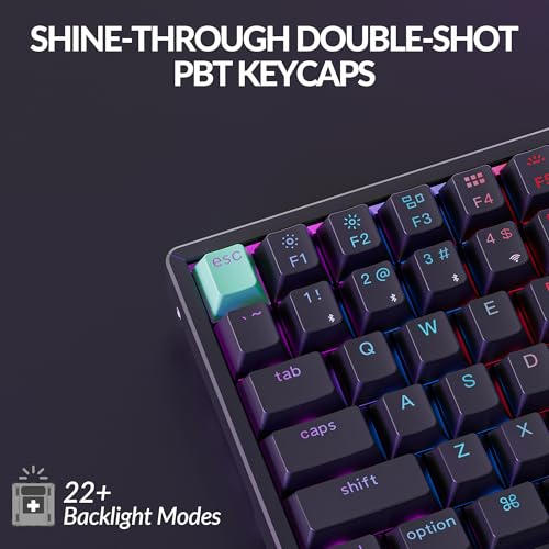 Keychron K2 HE Rapid Trigger Wireless Custom Mechanical Keyboard with Hall Effect Gateron Double Rail Magnetic Switch  QMK 2 4 GHz Bluetooth 5 2 RGB Compatible with Mac Windows Linux   Aluminum