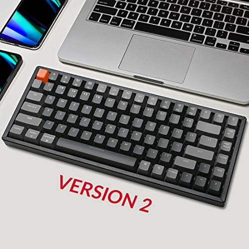 Keychron K2 Wireless Mechanical Keyboard  75  Layout 84 Key Bluetooth/USB C Wired Compact RGB Backlit Anti Ghosting/N Key Rollover  Gateron G Pro Brown Switch Aluminum Frame for Mac Windows  Version 2
