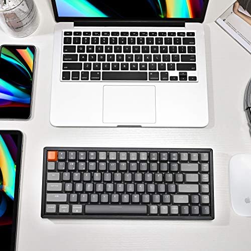Keychron K2 Wireless Mechanical Keyboard  75  Layout 84 Key Bluetooth/USB C Wired Compact RGB Backlit Anti Ghosting/N Key Rollover  Gateron G Pro Brown Switch Aluminum Frame for Mac Windows  Version 2