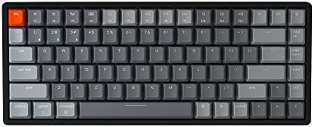 Keychron K2 Wireless Mechanical Keyboard  75  Layout 84 Key Bluetooth/USB C Wired Compact RGB Backlit Anti Ghosting/N Key Rollover  Gateron G Pro Brown Switch Aluminum Frame for Mac Windows  Version 2