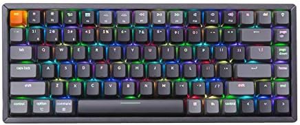Keychron K2 Wireless Mechanical Keyboard  75  Layout 84 Key Bluetooth/USB C Wired Compact RGB Backlit Anti Ghosting/N Key Rollover  Gateron G Pro Brown Switch Aluminum Frame for Mac Windows  Version 2