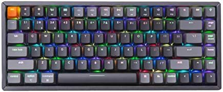 Keychron K2 Wireless Mechanical Keyboard  75  Layout 84 Key Bluetooth/USB C Wired Compact RGB Backlit Anti Ghosting/N Key Rollover  Gateron G Pro Brown Switch Aluminum Frame for Mac Windows  Version 2