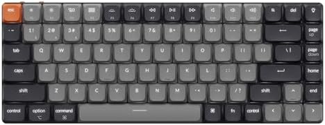 Keychron K3 Version 2  84 Keys Ultra Slim Wireless Bluetooth/USB Wired Mechanical Keyboard with White LED Backlit  Low Profile Keychron Mechanical Red Switch Compatible with Mac Windows