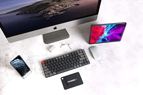 Keychron K3 Versión 2, Teclado mecánico inalámbrico Bluetooth/USB con 84 teclas ultradelgado con retroiluminación LED blanca, interruptor mecánico Keychron de perfil bajo en rojo compatible con Mac y