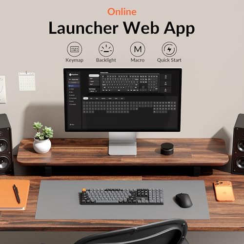 Keychron K5 Version 2 Wireless Bluetooth 5 2 Mechanical Keyboard  Low Profile Milk POM Switch 100  Full Size Layout QMK Programmable  White Backlit with Shine Through Keycaps for Mac Windows Linux