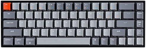 Keychron K6 Bluetooth 5 1 Wireless Mechanical Keyboard with Keychron K Pro Brown Switch/LED Backlit/Rechargeable Battery  68 Keys Compact Keyboard Compatible with Mac Windows