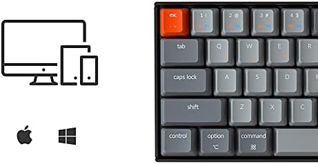 Keychron K6 Bluetooth 5 1 Wireless Mechanical Keyboard with Keychron K Pro Brown Switch/LED Backlit/Rechargeable Battery  68 Keys Compact Keyboard Compatible with Mac Windows