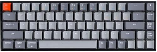 Keychron K6 Bluetooth 5 1 Wireless Mechanical Keyboard with Keychron K Pro Brown Switch/LED Backlit/Rechargeable Battery  68 Keys Compact Keyboard Compatible with Mac Windows
