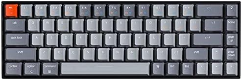 Keychron K6 Bluetooth 5 1 Wireless Mechanical Keyboard with Keychron K Pro Brown Switch/LED Backlit/Rechargeable Battery  68 Keys Compact Keyboard Compatible with Mac Windows
