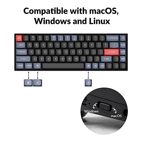 Keychron K6 Pro Wireless Custom Mechanical Keyboard  QMK/Launcher Programmable Macro  Hot Swappable Keychron K Pro Red Switch Keyboard  65  Layout RGB Backlit Office Keyboard for Mac Windows Linux