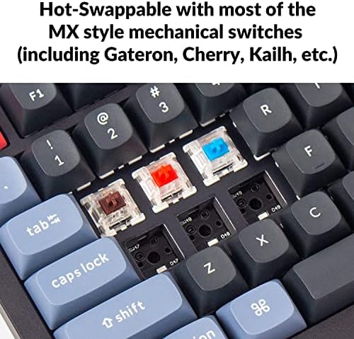 Keychron K8 Pro QMK/VIA Wireless Mechanical Keyboard  Hot Swappable TKL Custom Programmable Macro Wired Keyboard with Gateron G Pro Brown Switch  White Backlit  PBT Keycaps for Mac Windows Linux