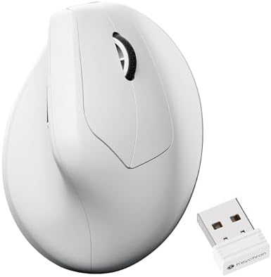 Keychron M5 8K Vertical Ergonomic Mouse Wireless  2 4 GHz/Bluetooth 5 3/Wired Computer Mice Rechargeable  5 Levels Up to 30K DPI with Programmable Buttons for Laptop macOS/Windows   Black