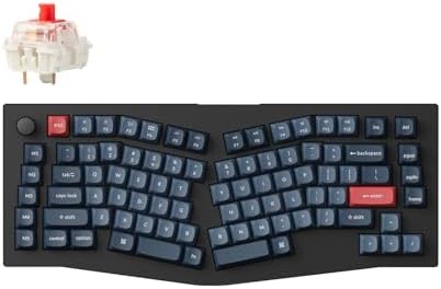 Keychron V10 Max Ergonomic Wireless Mechanical Keyboard  QMK/VIA Custom RGB Gaming Keyboard  75  88 Hot Swappable Keys 3 Modes Bluetooth 2 4Ghz USB C with OSA PBT Keycaps & Knob for MacOS & Windows