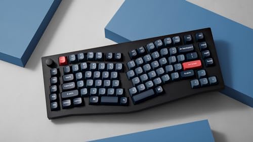 Keychron V10 Max Ergonomic Wireless Mechanical Keyboard  QMK/VIA Custom RGB Gaming Keyboard  75  88 Hot Swappable Keys 3 Modes Bluetooth 2 4Ghz USB C with OSA PBT Keycaps & Knob for MacOS & Windows