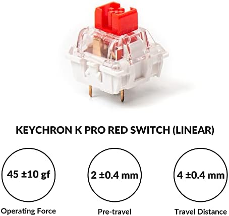 Keychron V1 75  Wired Mechanical Keyboard  QMK/VIA Programmable  Hot swappable Red Switches  Compatible with Mac Windows Linux   Carbon Black