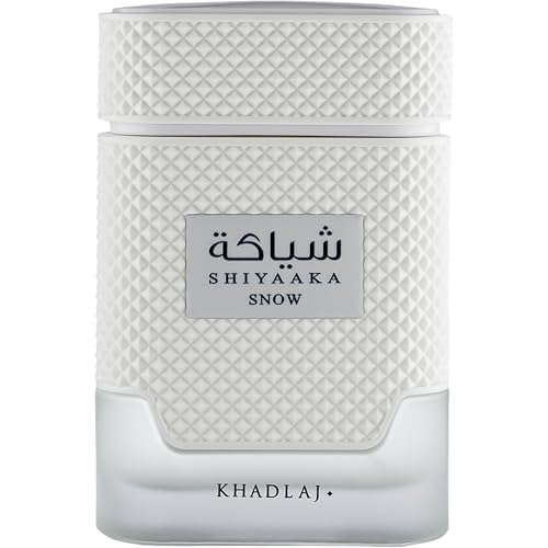 Khadlaj Shiyaaka Snow   Citrusy  Woody  Spicy  Aromatic   Eau de Parfum Spray Long Lasting Fragrance for Men  3 4 Ounce / 100 ml