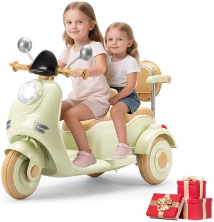 Kids Electric Motorcycle  Electric Scooter for 3 8  3 Wheel 12V Electric Ride On Scooter with Light Ride  Music  USB with Storage Compartments & Soft Start  Motorcycle for Girls  Pink