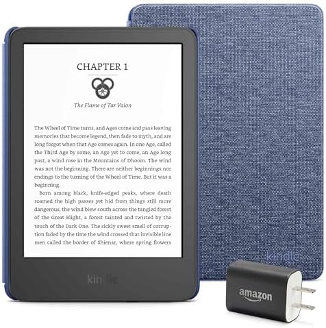 Kindle Essentials Bundle including Kindle  2024 release    Black  Fabric Cover   Matcha  and Power Adapter