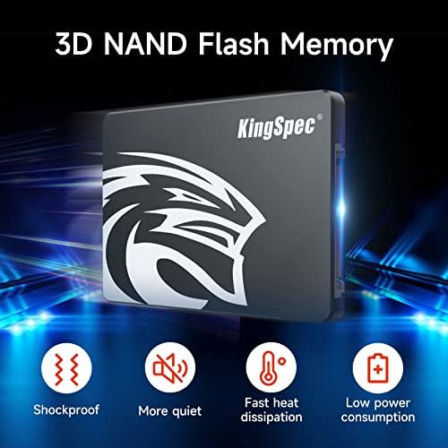 KingSpec 1TB 2 5 SSD SATA III Internal   550MB/s Read  520MB/s Write with 3D NAND Flash  for Laptop & Desktop PC Upgrade