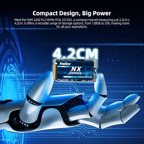 KingSpec 1TB M 2 2242 NVMe SSD   Up to 3500 MB/s Read Speed  PCIe 3 0 SSD with 3D NAND Flash  Compatible with PC  Laptop and Desktop